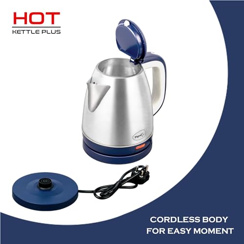Pigeon by Stovekraft Hot Plus Electric Kettle (16246) with Stainless Steel Body, 1.5 litre, used for boiling Water, making tea and coffee, instant noodles, soup etc. (Blue) - Image 3
