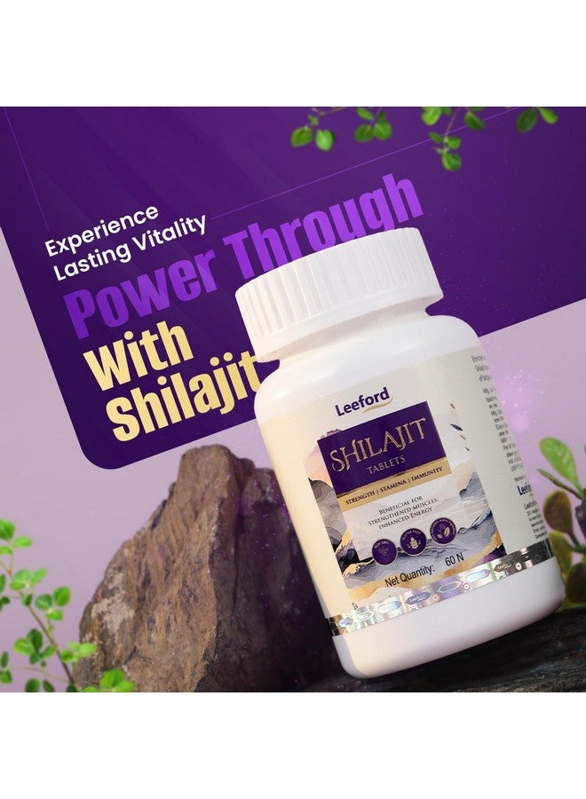 Leeford Shilajit/Shilajeet Tablets for Men | Helps to boost Strength, Stamin & Enhances Immunity | 100% Ayurvedic, Gluten Free | Made with 100% Pure Shilajit - Image 2