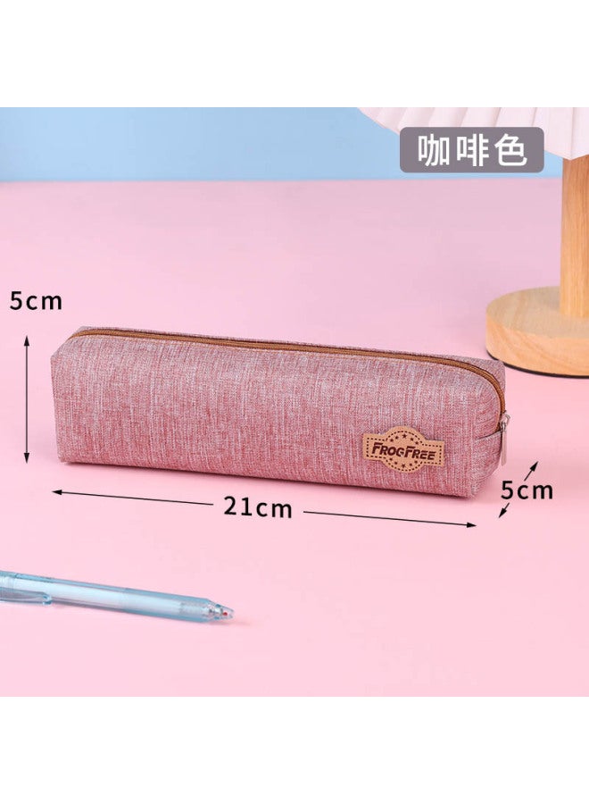 New Pencil Bag Casual Cute Pen Box Oxford Cloth Pencil Box Student Stationery Box Men's And Women's Stationery Bag Customized