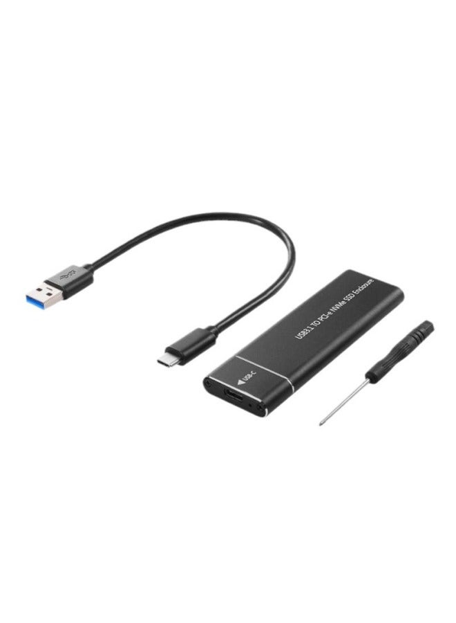 USB3.1 TO PCI-E NVME SSD ENCLOSURE NVME M-Key Type C Adapter-Capacity:Black-Interface:USB-3.1 - Image 5