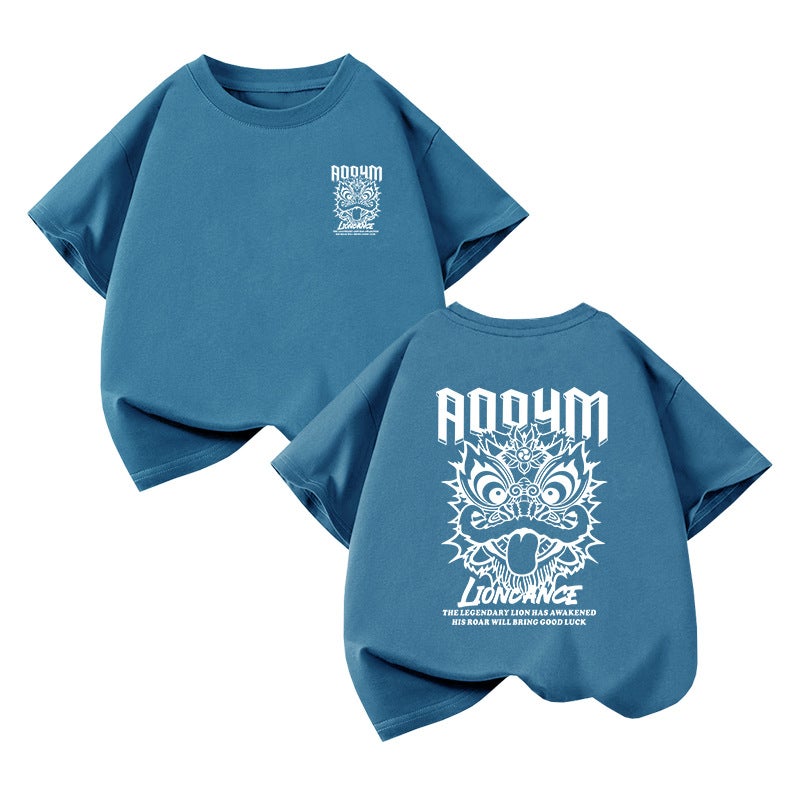 Boys Summer T-Shirt New Children'S Wear T-Shirt Men'S Treasure Casual Loose Western Style All-Match Top Small And Medium Children'S Wear Short Sleeve 8 - Image 1