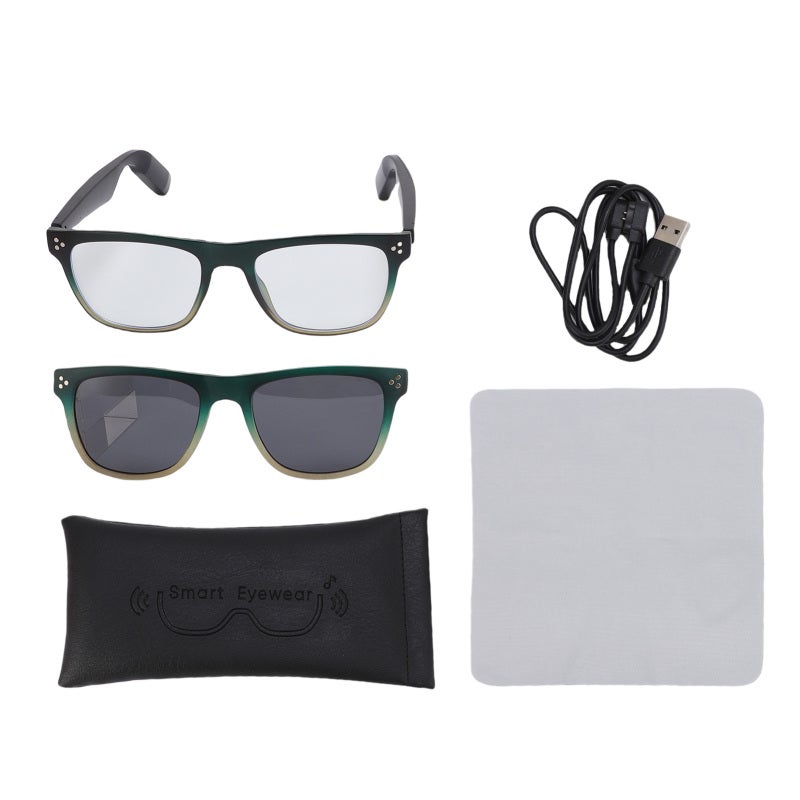Smart Bluetooth Glasses with Magnetic Polarized Lens - Immersive HD Sound Wireless Bluetooth Sunglasses with Speaker for Outdoor Activities - Image 1