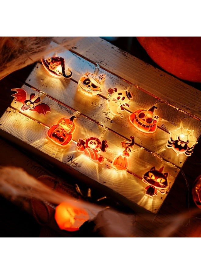 Halloween Lights, 3 Meter 20 LED Waterproof 3D Pumpkin Cat Ghost Battery Operated String Lights with Timer - 8 Lighting Modes Fairy Light for Window Indoor Outdoor Decor Halloween Party Decorations - Image 4