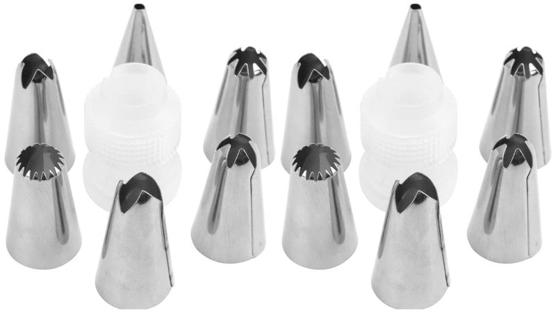 Professional Cake Decorating Tips Kit – 8 Icing Nozzles with Piping Bags for Cupcakes and Cakes (Two packs) - Image 1