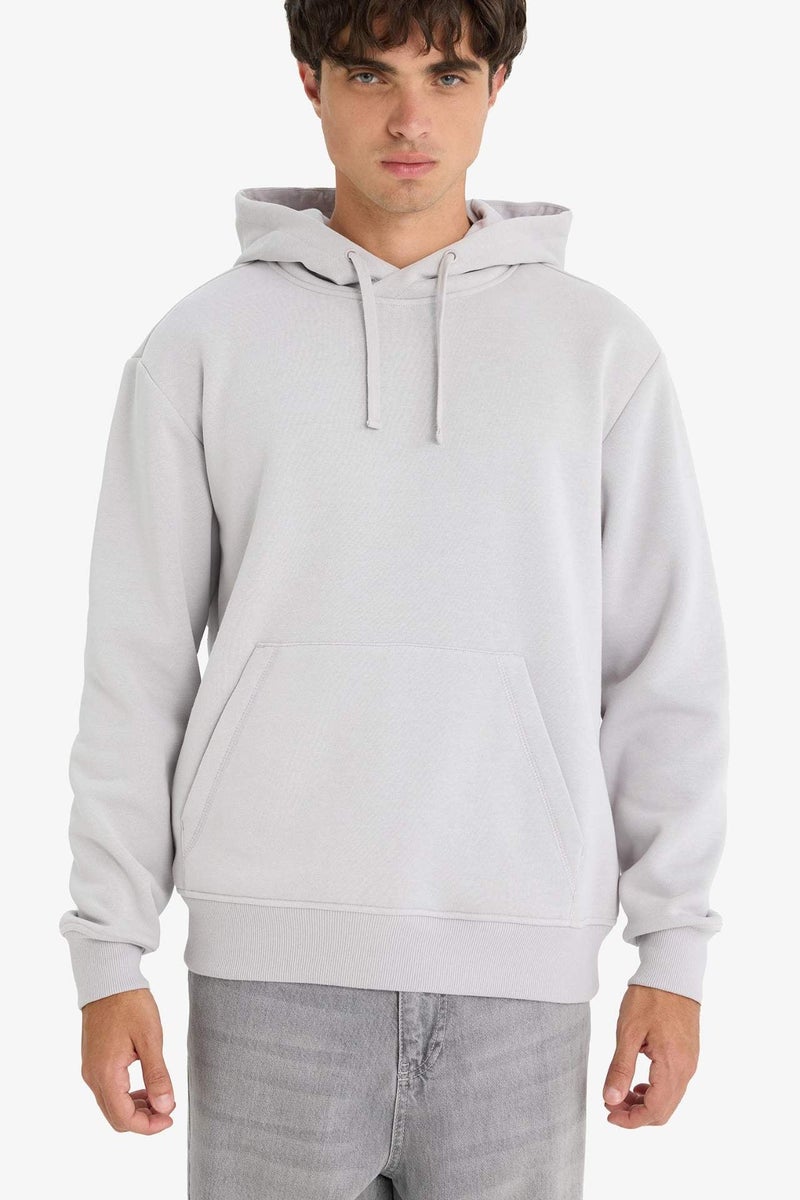 DeFacto Regular Fit Soft Lining Basic Hoodie - Image 4