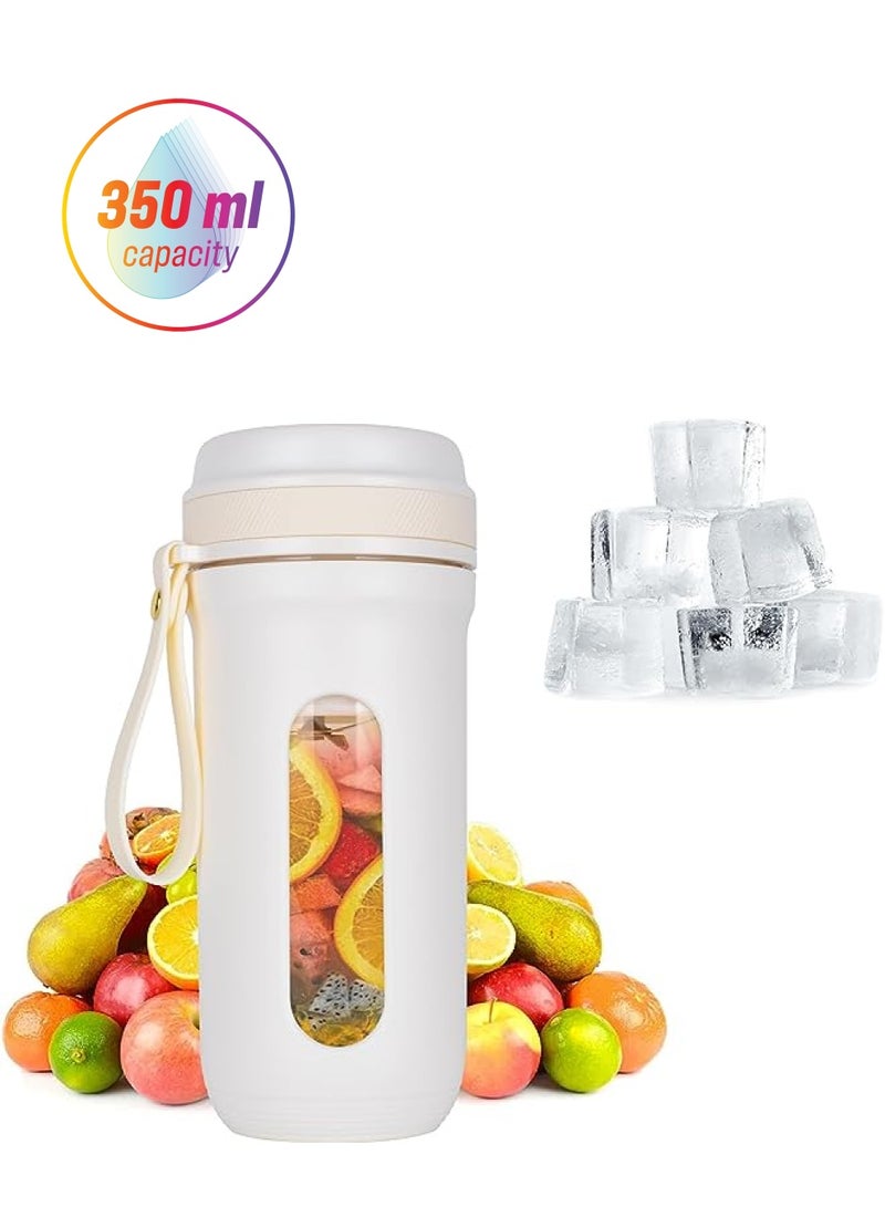 IAF Electric Juicer Blender Cup with 10 Blades, 350ml Capacity USB Charge 3000mah long battery life Wireless Juicer Multi-function Mixer for for Shakes and Smoothies Black - Image 1