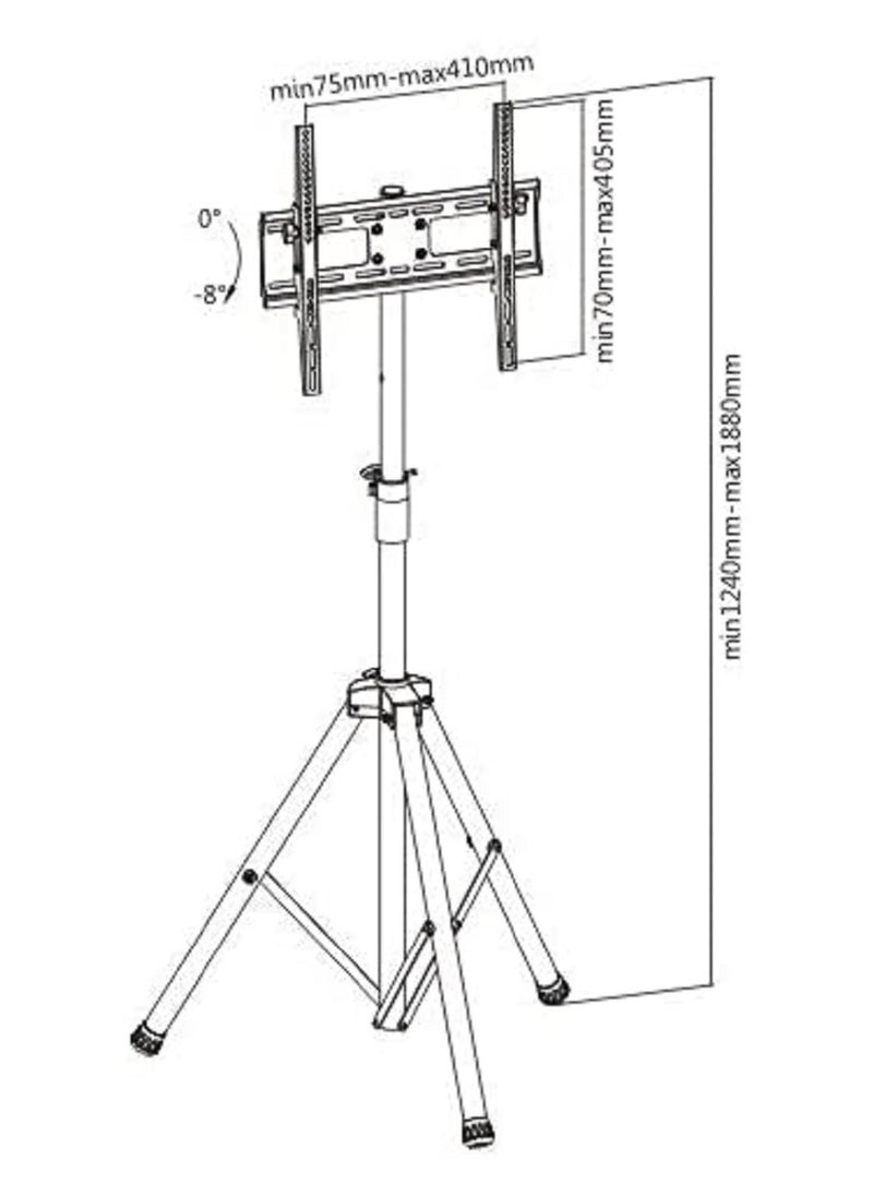Hamood - Tilting TV mount with portable tripod stand For most 32”-55” LCD - Image 1