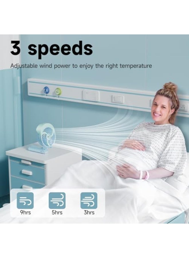 HandFan Handheld Fan Misting Hand Held Fan Rechargeable Battery Operated Portable 3 Speeds & 55ml Spray &180°Foldable With Metal Clip USB Personal Water Fan For Travel Camping Outdoor Women  - Image 4