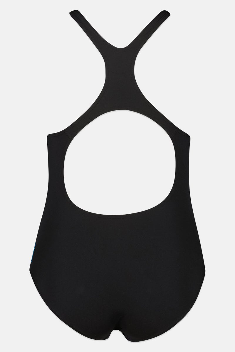 speedo Women One Piece Embroidered Logo Swimsuit, Multicolor - Image 3