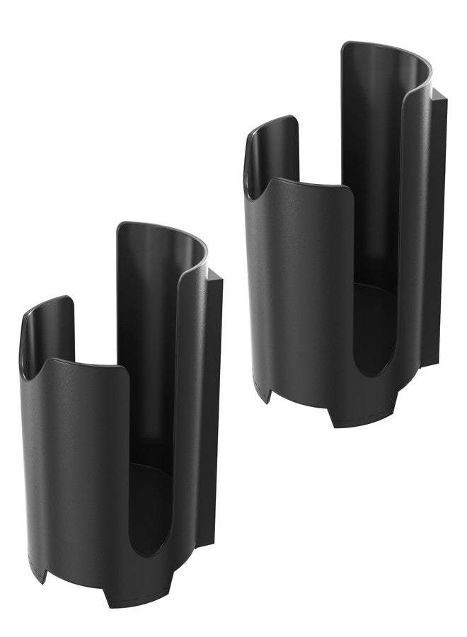 EDSRDUX Magnetic Cup Holder - Heavy-Duty 3.39" Magnetic Caddy Fits Mugs, Bottles & Cans (Holds 8lb) - for Fridge, Buses, Cruise Ships, Tractors, Sightseeing Cars (Black, 2pack) - Image 1