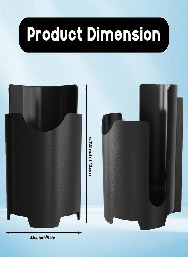 EDSRDUX Magnetic Cup Holder - Heavy-Duty 3.39" Magnetic Caddy Fits Mugs, Bottles & Cans (Holds 8lb) - for Fridge, Buses, Cruise Ships, Tractors, Sightseeing Cars (Black, 2pack) - Image 2