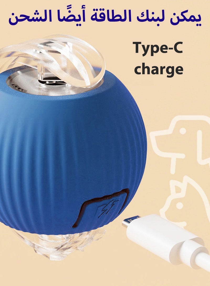 HEROCKX Interactive Pet Toy Ball - Smart 360° Rolling, USB Rechargeable (Blue) - Image 5