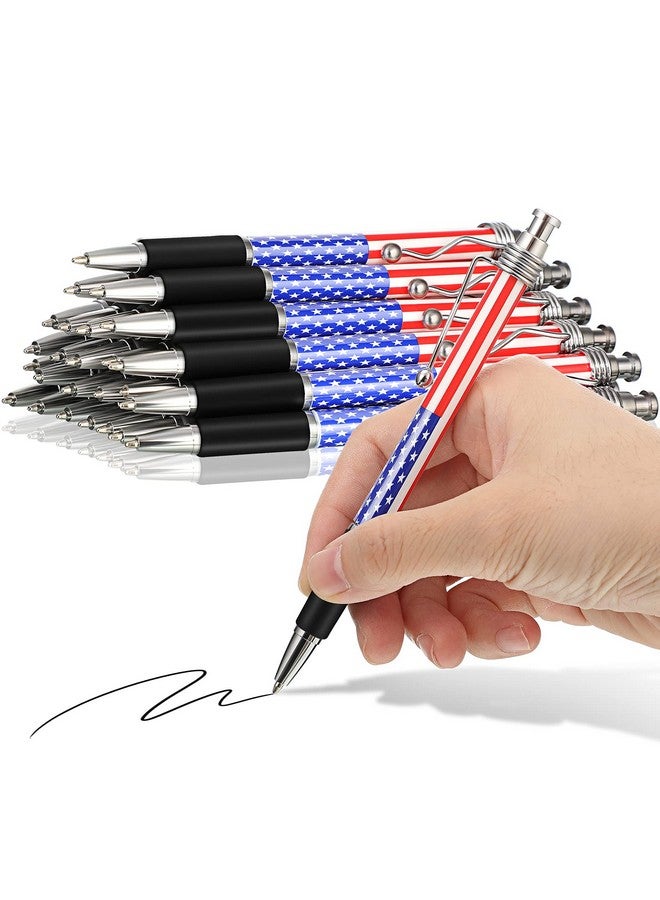 Tenare 16 Pcs American Flag Ballpoint Pen Patriotic Pens 1.0Mm Black Ink Ballpoint Pens Independence Day Gel Ink Pens For Usa Souvenirs American Gifts For Foreigners Veterans Day Memorial Day - Image 1