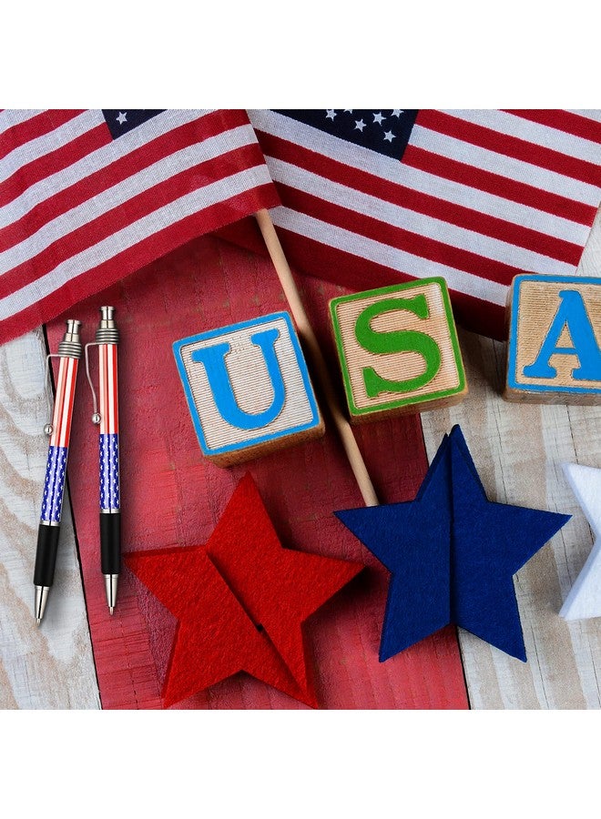 Tenare 16 Pcs American Flag Ballpoint Pen Patriotic Pens 1.0Mm Black Ink Ballpoint Pens Independence Day Gel Ink Pens For Usa Souvenirs American Gifts For Foreigners Veterans Day Memorial Day - Image 4