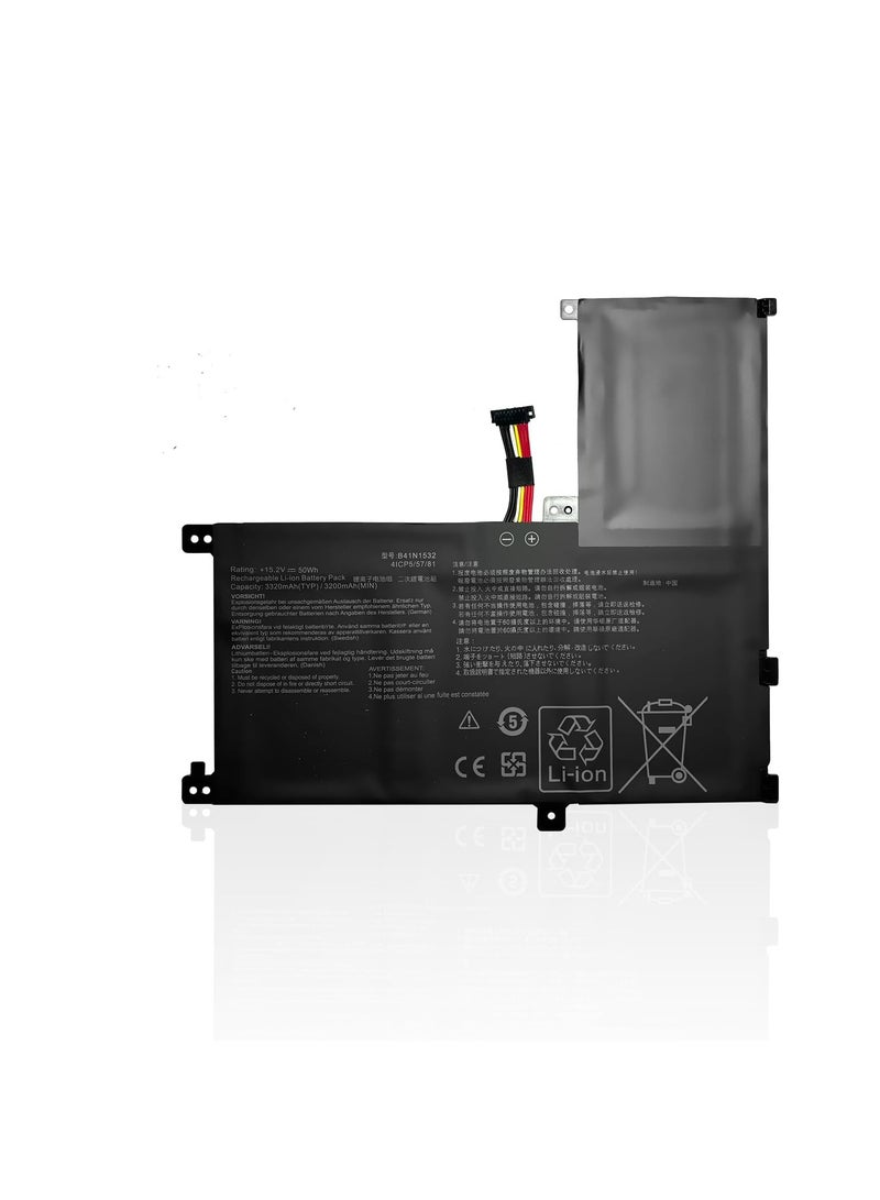 Terabyte 5.2V 50Wh B41N1532 0B200-02010100 Replacement Laptop Battery for ASUS ZenBook Flip Q504U Q504UA Q504UAK Q534UA UX560UAK B41N1532  Asus ZenBook Flip UX560UA-FZ020T, ZenBook Flip UX560UA-FZ015T Laptop Battery - Image 1