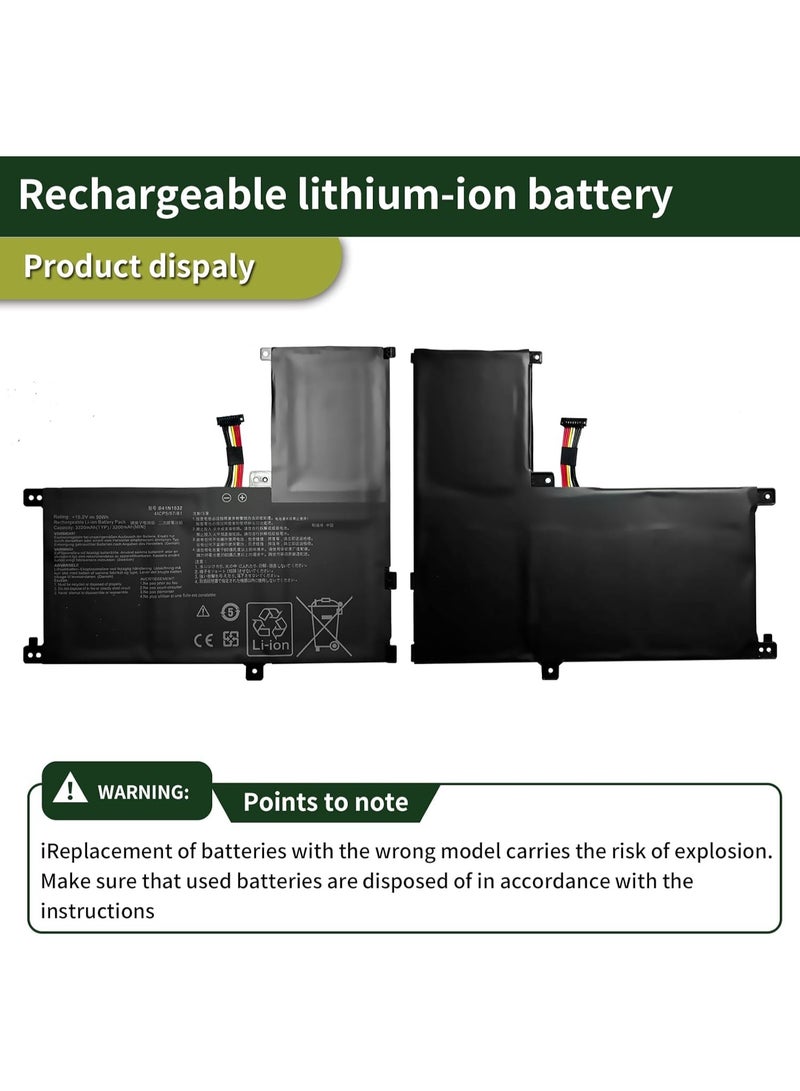 Terabyte 5.2V 50Wh B41N1532 0B200-02010100 Replacement Laptop Battery for ASUS ZenBook Flip Q504U Q504UA Q504UAK Q534UA UX560UAK B41N1532  Asus ZenBook Flip UX560UA-FZ020T, ZenBook Flip UX560UA-FZ015T Laptop Battery - Image 3