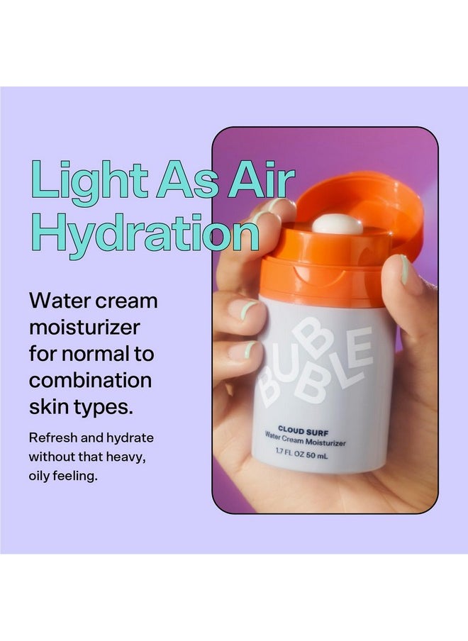Bubble - Bubble Skincare Cloud Surf Water Cream Face Moisturizer - Hydrating & Mattifying Moisturizer to Help Rebalance Oils and Minimize Pores with Celery Seed Extract - Suitable for Sensitive Skin (50ml) - Image 1