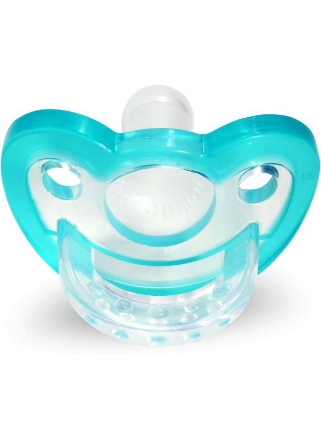 RaZbaby JollyPop Baby Pacifier Plus, 3m+, Teal, Double Pack - Image 4