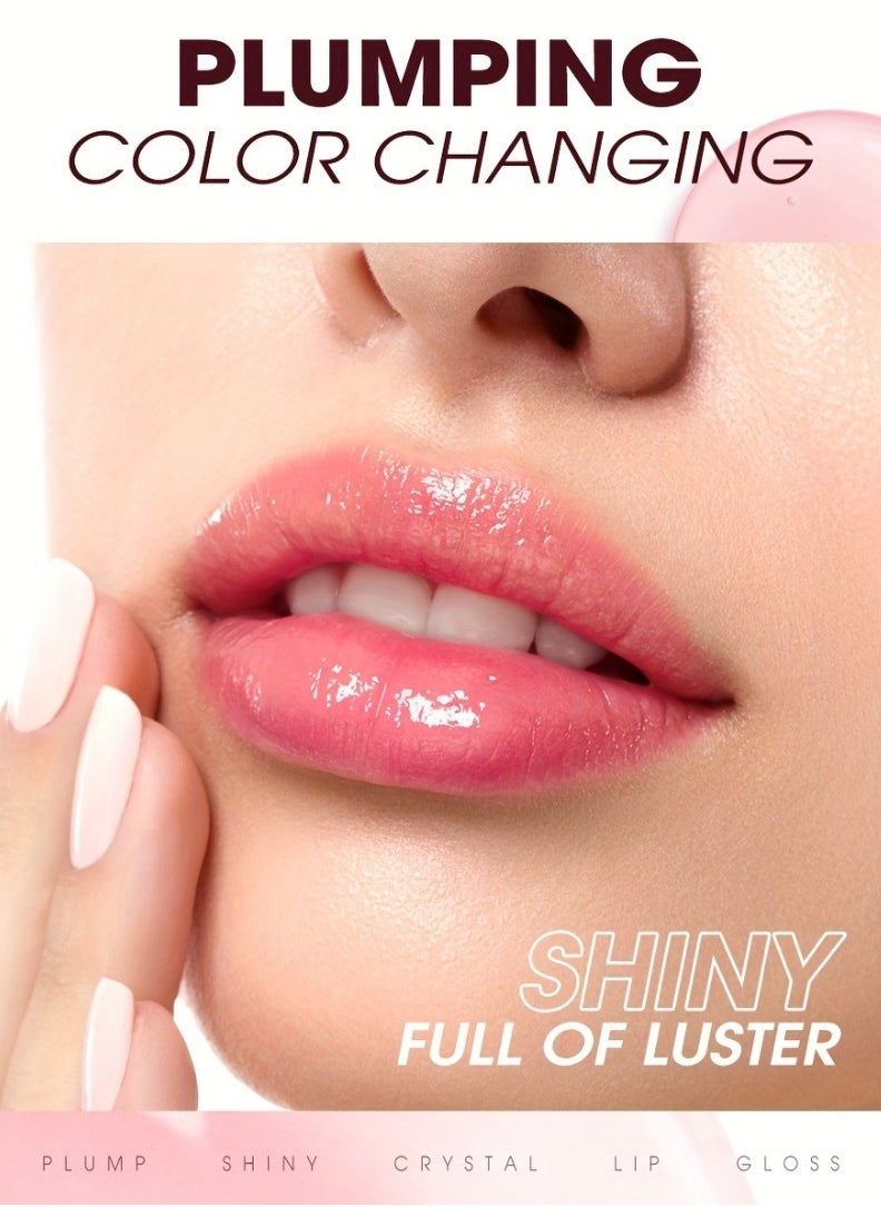 LANGMANNI Lip Oil Strawberry Lip Balm Liquid Lipstick for Dry Lips Temperature Color Change Lip Gloss Lip Oil All Day Moisturizing Deep Nourishment Hydrating Plumping Shiny Strawberry Lip Oil  - Image 5