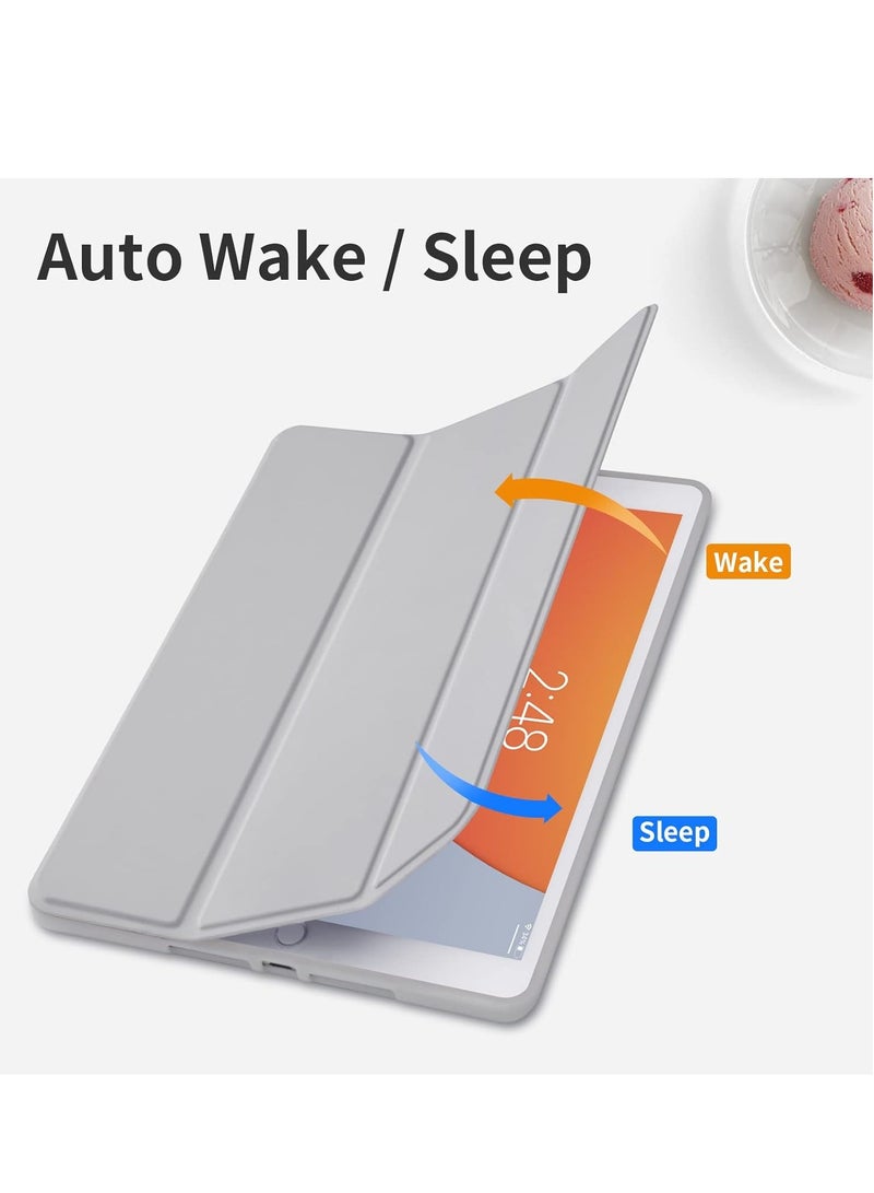 ELTRAZONE iPad 9th/8th/7th Generation Case (2021/2020/2019) - iPad 10.2-Inch Case with Pencil Holder, Slim Soft TPU Back Smart Magnetic Stand (Light Gray) - Image 4