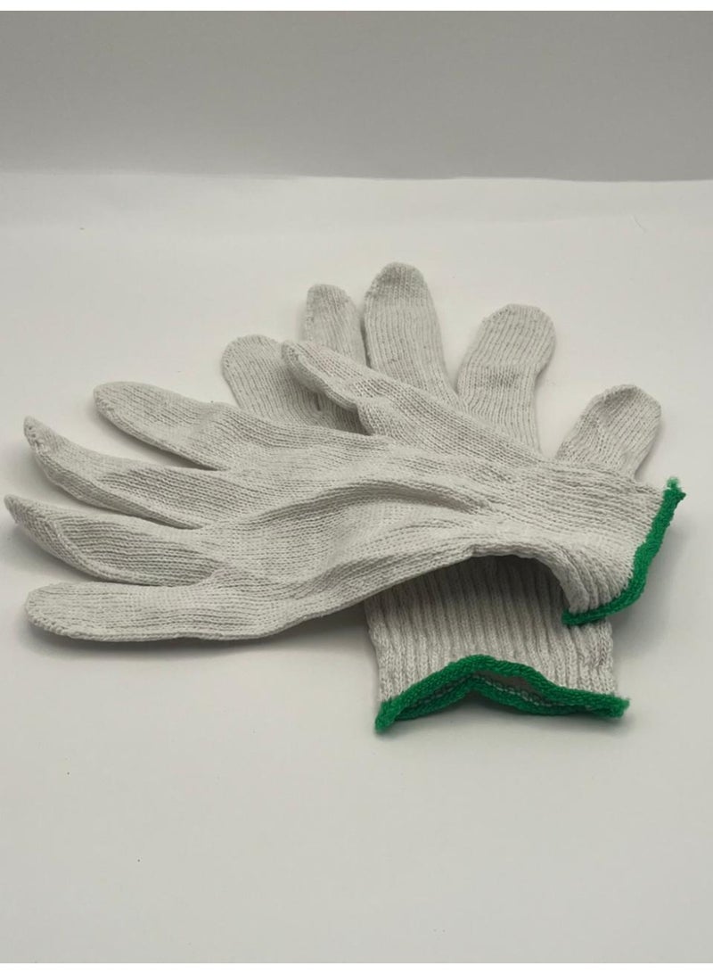 TEAKWOOD Soft Cotton Work Gloves with Knit Wrist | Light Duty & Inspection Gloves - 1 Pair - Image 5