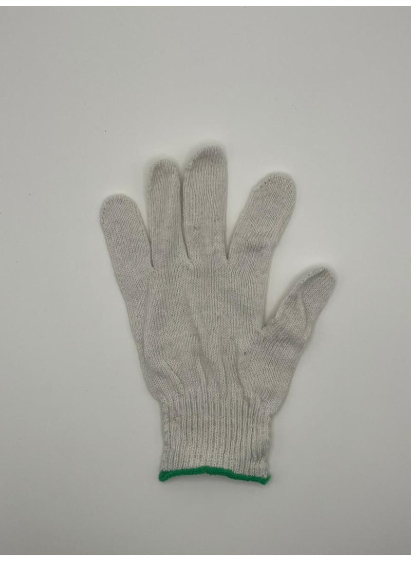 TEAKWOOD Soft Cotton Work Gloves with Knit Wrist | Light Duty & Inspection Gloves - 1 Pair - Image 3