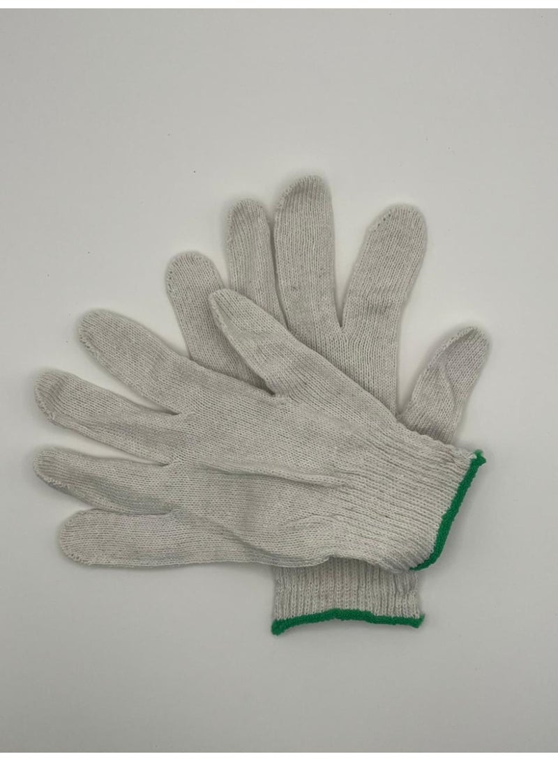 TEAKWOOD Soft Cotton Work Gloves with Knit Wrist | Light Duty & Inspection Gloves - 1 Pair - Image 1