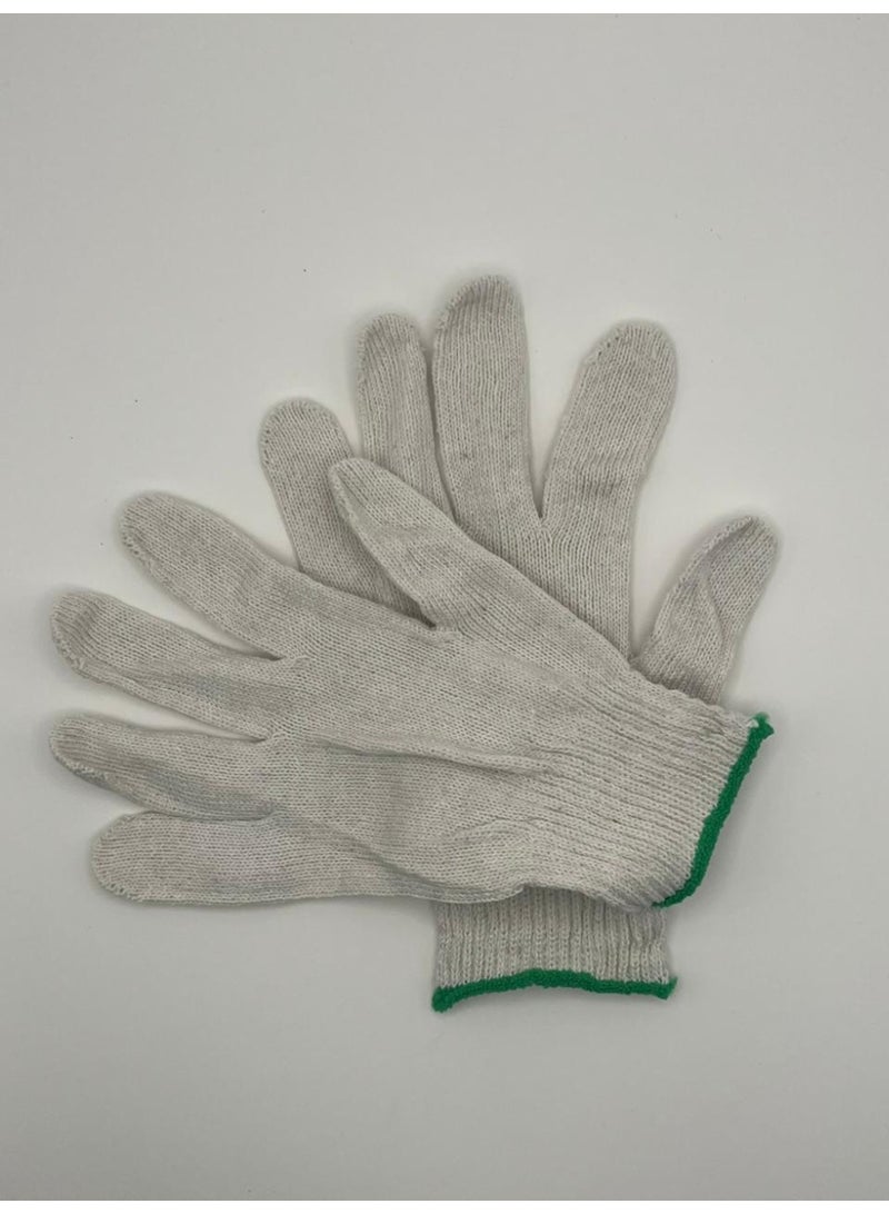 TEAKWOOD Soft Cotton Work Gloves with Knit Wrist | Light Duty & Inspection Gloves - 1 Pair - Image 4