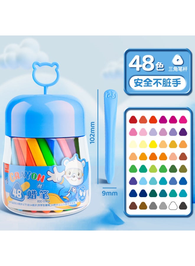 True Color Crayons That Do Not Dirty Hands, Kidsren's Safety Non-stick Hand Paintbrushes, Kindergarten Colorful Sticks, Washable Plastic Crayons - Image 1