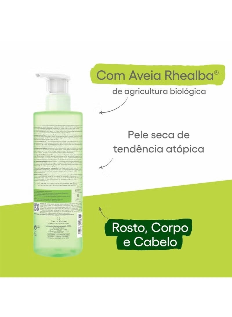 A-DERMA Exomega Control 2in1 Emollient Cleansing Gel Anti-Scratching 500ml - Image 4