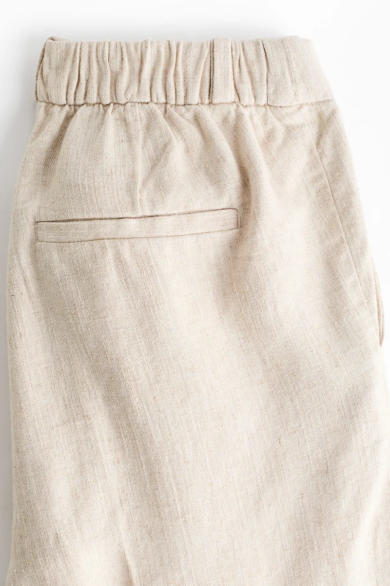 H&M  MAMA Linen-blend tailored trousers for Women | Best Price UAE