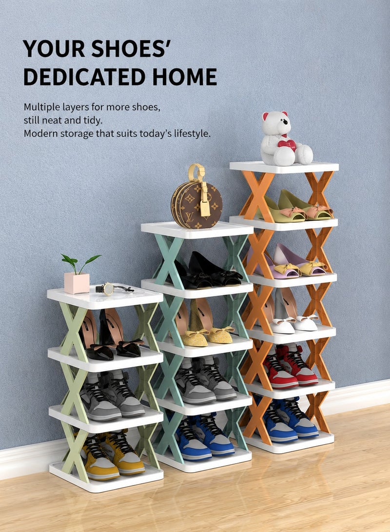 ARNOTEC 9-Tier Vertical Shoe Rack, Space-Saving Foldable Shoe Organizer, Compact Shoe Storage Tower for Entryway, Closet & Bedroom, Lightweight & Stable Design (129.5 × 26 × 24 cm) - Image 3