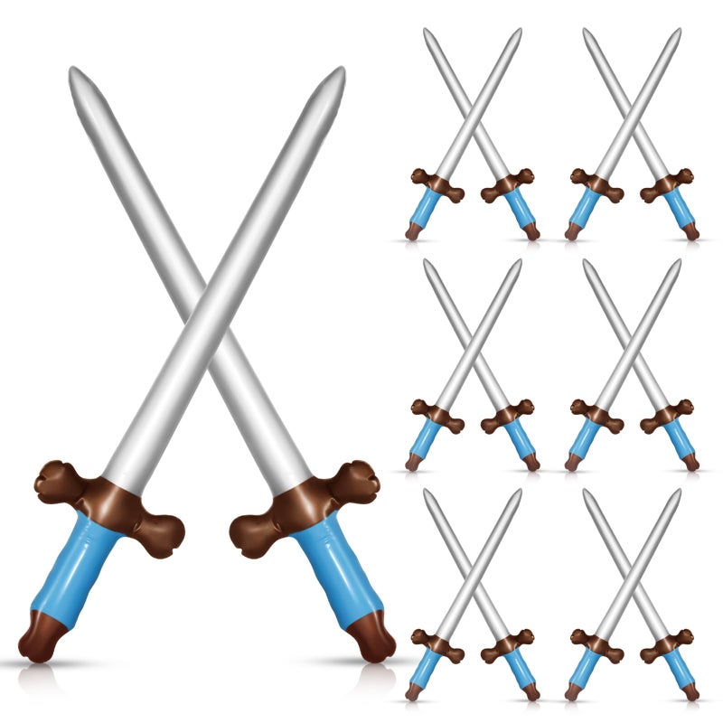 CANIPHA 12Pcs Inflatable Pirate Swords Set 24In Plastic Swords for Birthday Theme Party Halloween Costume Cosplay Supplies Stage Props - Image 3