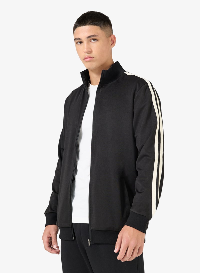 BRAVE SOUL Funnel Neck Zip Through Track Top - Image 1