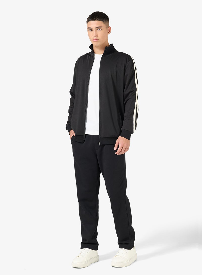 BRAVE SOUL Funnel Neck Zip Through Track Top - Image 4
