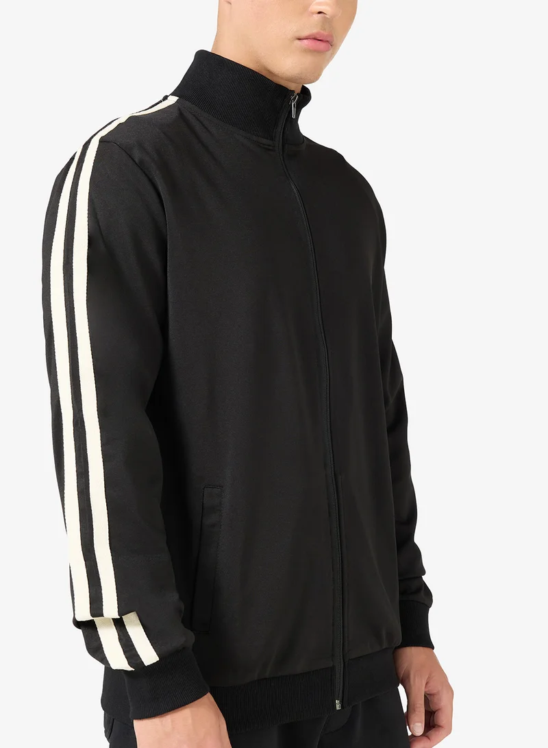 BRAVE SOUL Funnel Neck Zip Through Track Top