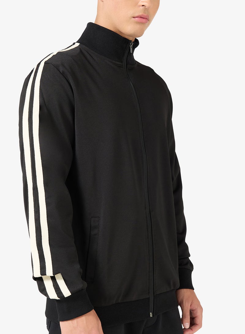 BRAVE SOUL Funnel Neck Zip Through Track Top - Image 3