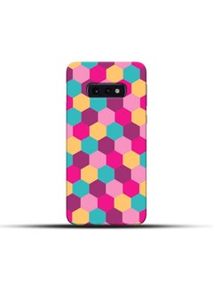 Abstract Pattern Pink Yellow Blue Hexagon Shape Designer Printed Hard Back Case and Cover for Samsung Galaxy S10E