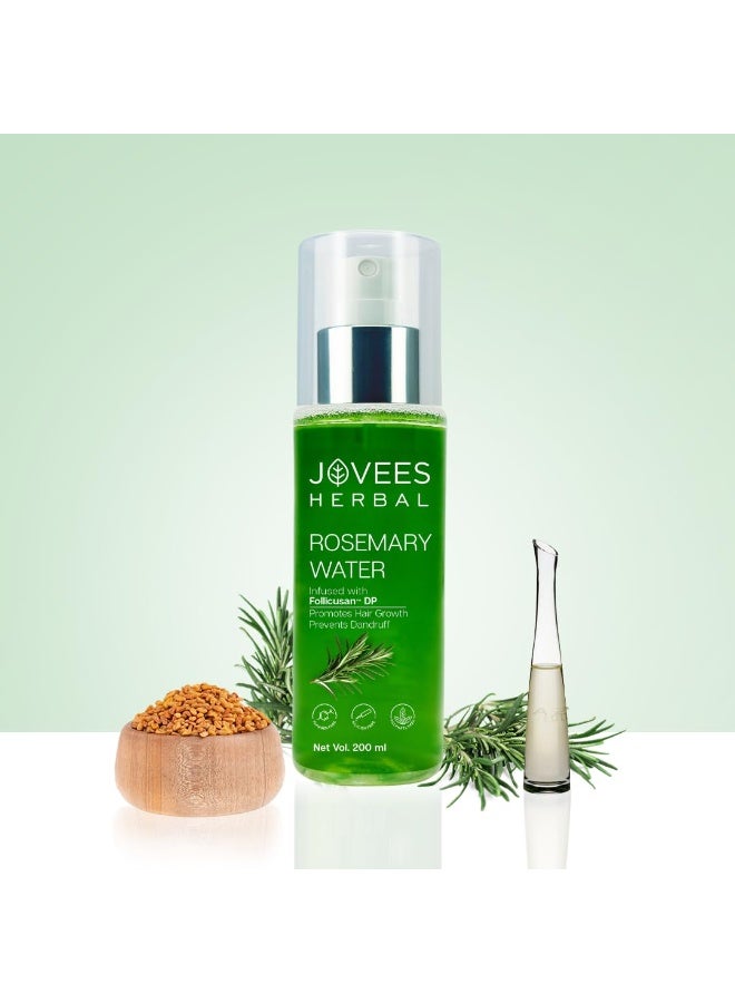 Jovees Herbal Rosemary Water Spray for Hair Growth & Hair Thickness with Follicusan DP | 100% Natural Extract Mist for Controls Hairfall, Strengthens Follicles & Boosts Hair Growth | Non-Greasy, Lightweight | All Hair Type - 200ml - Image 2