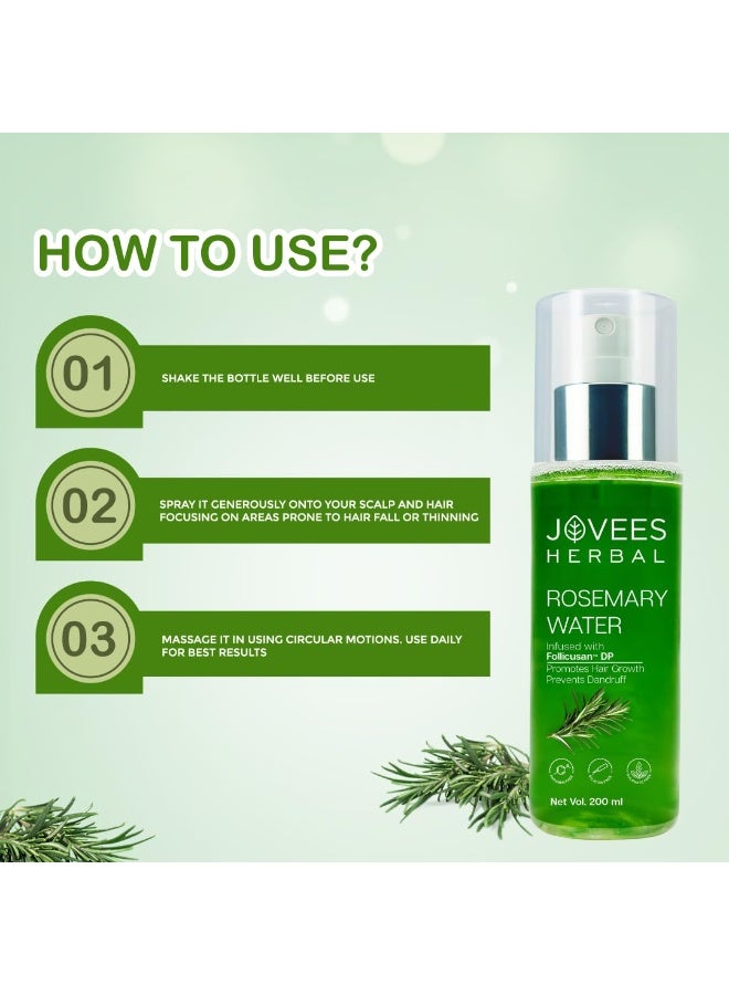 Jovees Herbal Rosemary Water Spray for Hair Growth & Hair Thickness with Follicusan DP | 100% Natural Extract Mist for Controls Hairfall, Strengthens Follicles & Boosts Hair Growth | Non-Greasy, Lightweight | All Hair Type - 200ml - Image 4