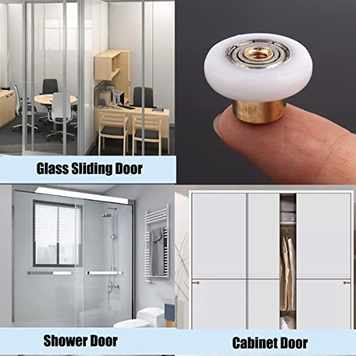 LWCUSNJ 6 pcs Shower Door Rollers Wheels, Bathroom Glass Door Replacement Part Runner Sliding Shower Door Roller Wheel-Roller (19mm) - Image 5