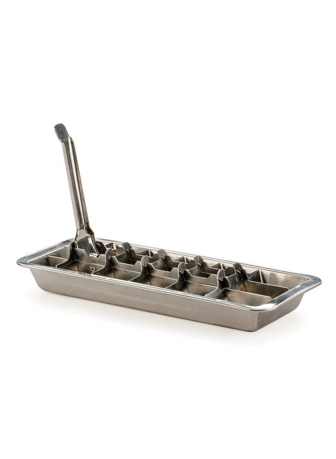 RSVP International RSVP International Endurance® Vintage Inspired Ice Cube Tray, 11" | Retro Design for Bars & Kitchens | Levers Remove Cubes | Heavy Duty Stainless Steel | Dishwasher Safe  - Image 2