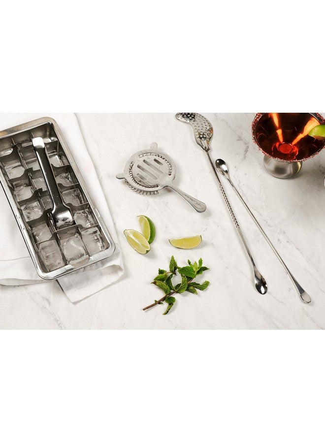RSVP International RSVP International Endurance® Vintage Inspired Ice Cube Tray, 11" | Retro Design for Bars & Kitchens | Levers Remove Cubes | Heavy Duty Stainless Steel | Dishwasher Safe  - Image 4
