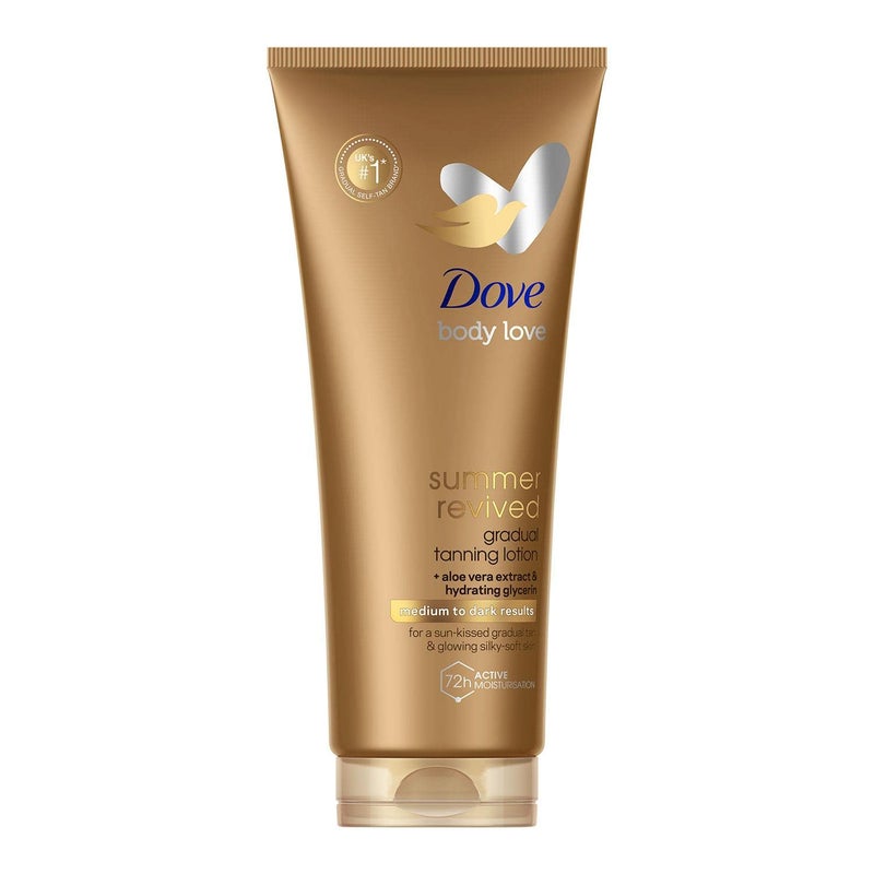 Dove Derma Spa Summer Revived Medium to Dark Skin Body Lotion 200 ml by Dove - Image 1