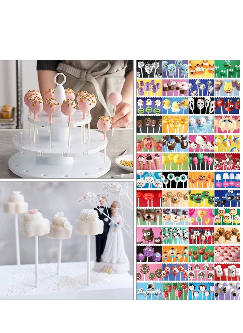 300Pcs Cake Pop Sticks and Wrappers Kit, Including 100ct 6-inch Paper Lollipop Sticks Including 100 Parcel Bags ,100 Gold Twist Ties,for Cakepop, Lollipop, Hard Candy, Suckers, Chocolate  - Image 4