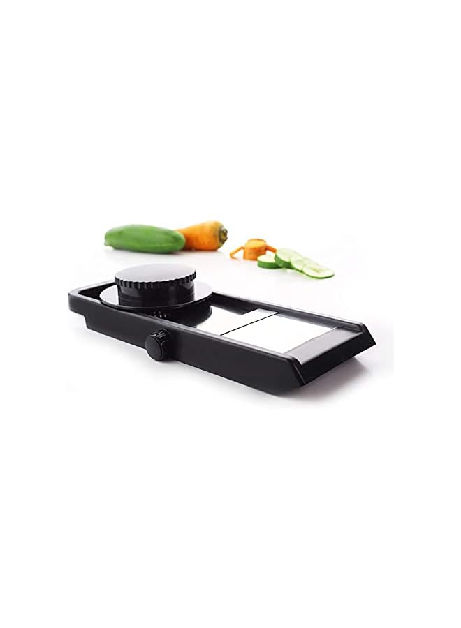 S-TOP Adjustable Plastic Slicer, 1-Piece, Black/Silver - Image 2