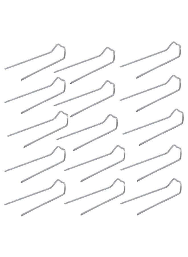 Kunjocy 100 Pieces Greening Pins 1.7 Inch Floral U Pins Plant Pins Floral Fern Pins For Flower Picks Stems Straw Wreaths Holiday Arrangements Diy Craft Projects (Silver 100) - Image 1