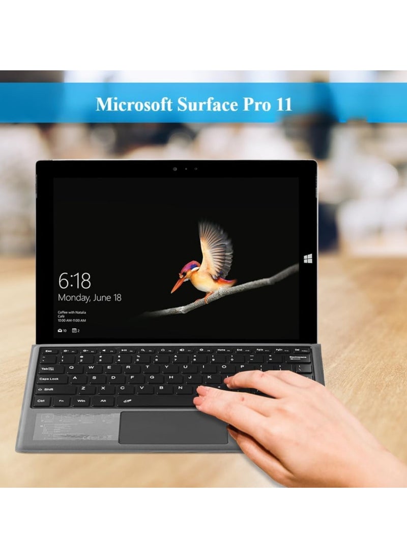 جنرال - لوحة مفاتيح متوافقة مع Microsoft Surface Pro 11 (2024) 13 بوصة، لوحة مفاتيح لاسلكية بلوتوث - لوحة مفاتيح لوحية بشحن Type-C لأجهزة Surface Pro 11. - Image 1