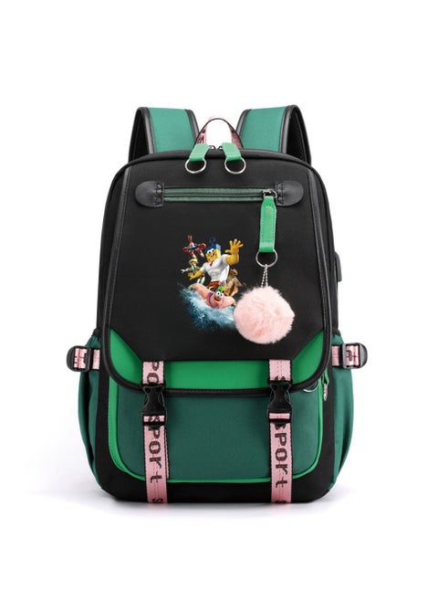Student creative pattern backpack three-piece set 3D butterfly series men's and women's large-capacity computer backpack combination,21- Three-piece set - 4 - 302