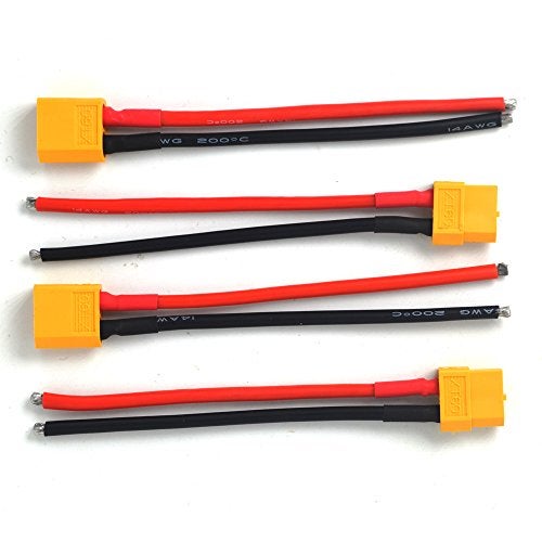 Padarsey 2 Pair XT60 Connector Female/Male W/Housing 10CM Silicon Wire 14AWG - Image 2